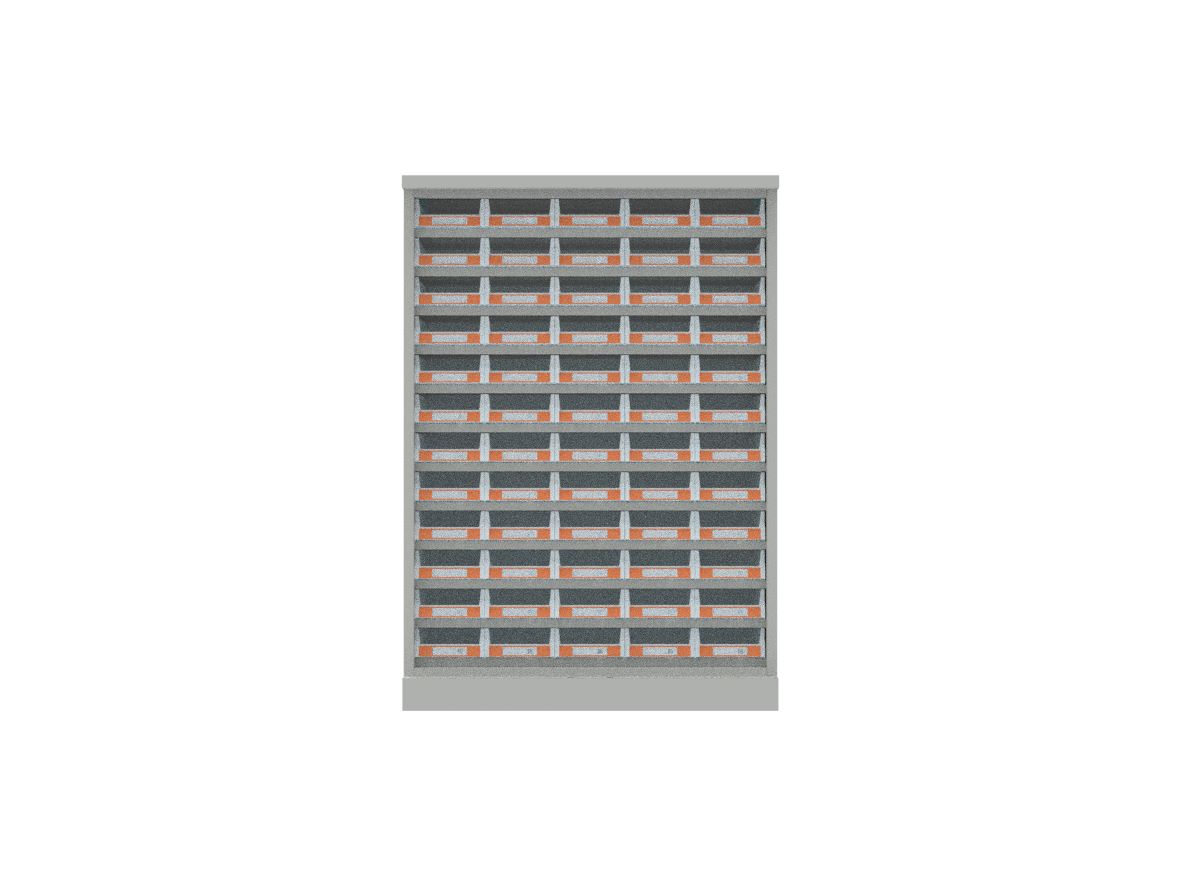SMALL PARTS CABINET 60 BIN WITH GLASS DOOR MODEL : LD-60G