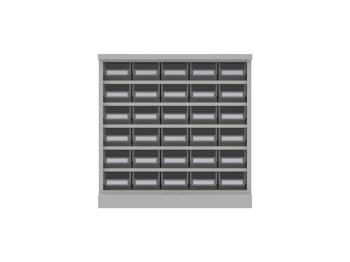 SMALL PARTS CABINET - 30 BIN WITH GLASS DOOR MODEL: HD-30G