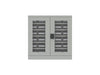 SMALL PARTS CABINET - 30 BIN WITH GLASS DOOR MODEL: HD-30G