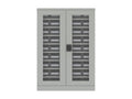 SMALL PARTS CABINET  45 BIN WITH GLASS DOOR, MODEL HD-45G