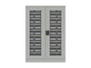 SMALL PARTS CABINET  45 BIN WITH GLASS DOOR, MODEL HD-45G
