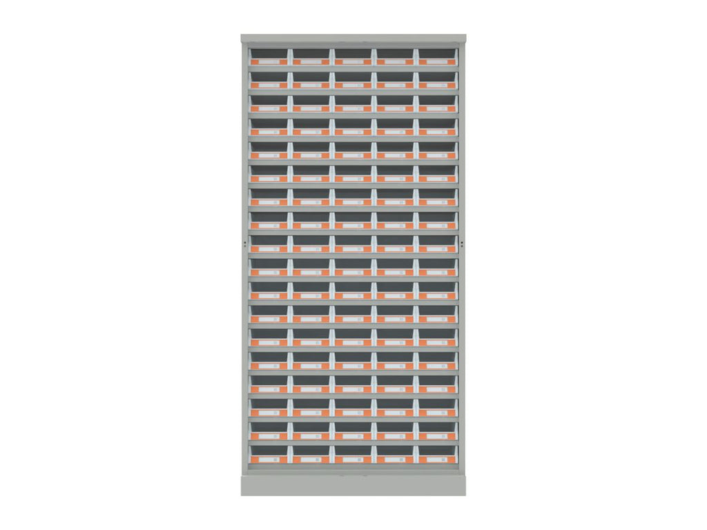 SMALL PARTS CABINET - 90 BIN WITH GLASS DOOR- LD-90G