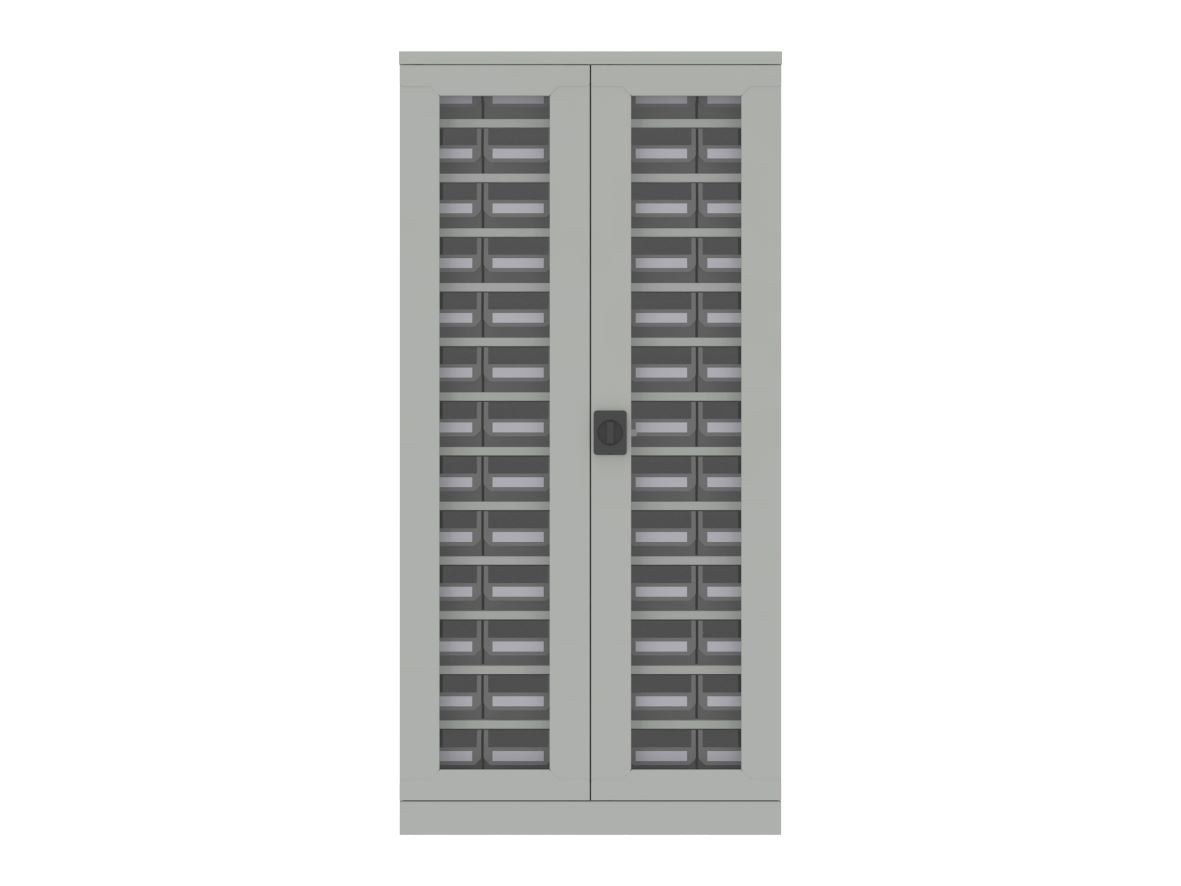 65 BIN CABINET LARGE WITH GLASS DOOR - HD-65-G