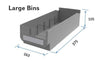 SMALL PARTS CABINET - 30 BIN WITH GLASS DOOR MODEL: HD-30G