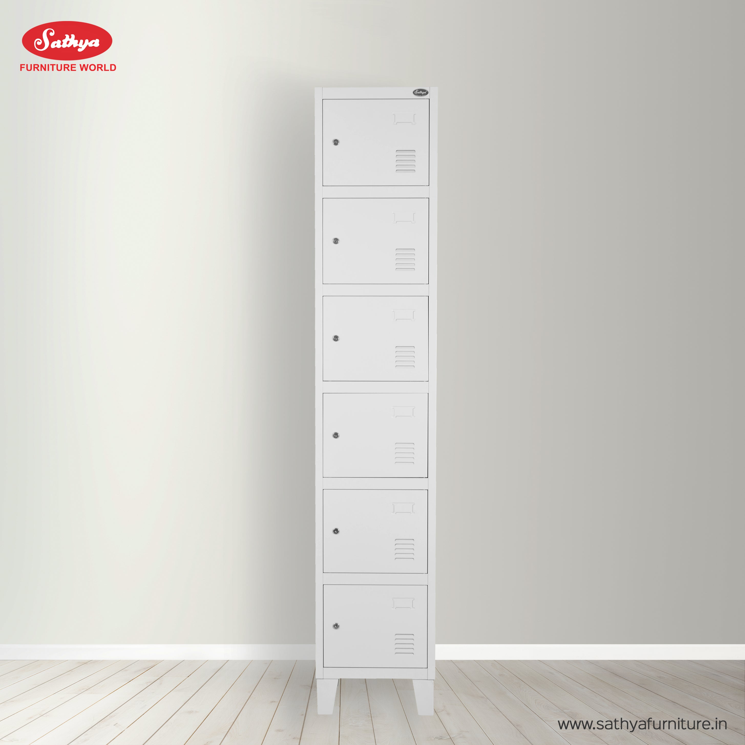 Single Column 6 Door Personal Locker L-B6